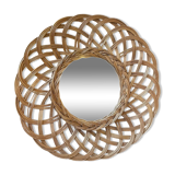 Rattan sun mirror