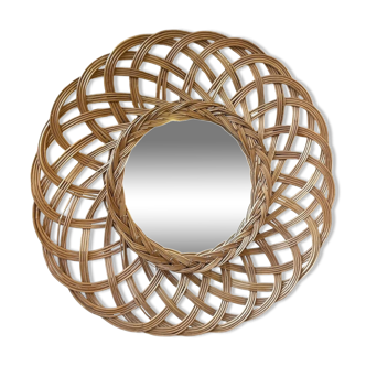 Rattan sun mirror