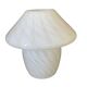 Mushroom lamp, Murano glass in textured opaline, "braided" effect.