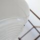 French Holophane Two Tone Glass Opaline Mid-Century Pendants (3)