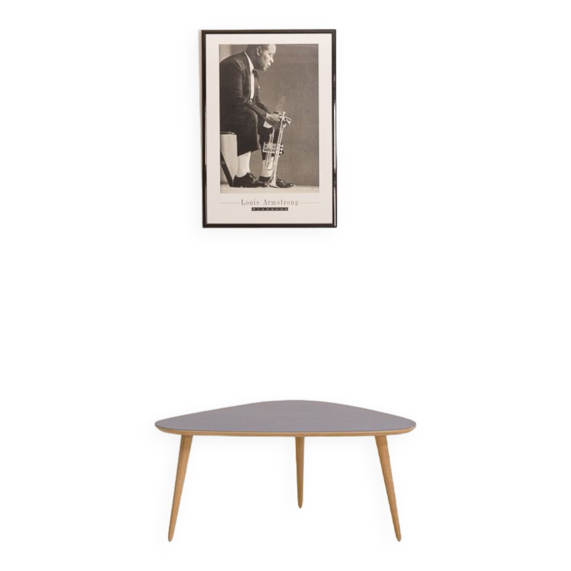 Coffee table classic format + midnight blue laminate (94x63cm)