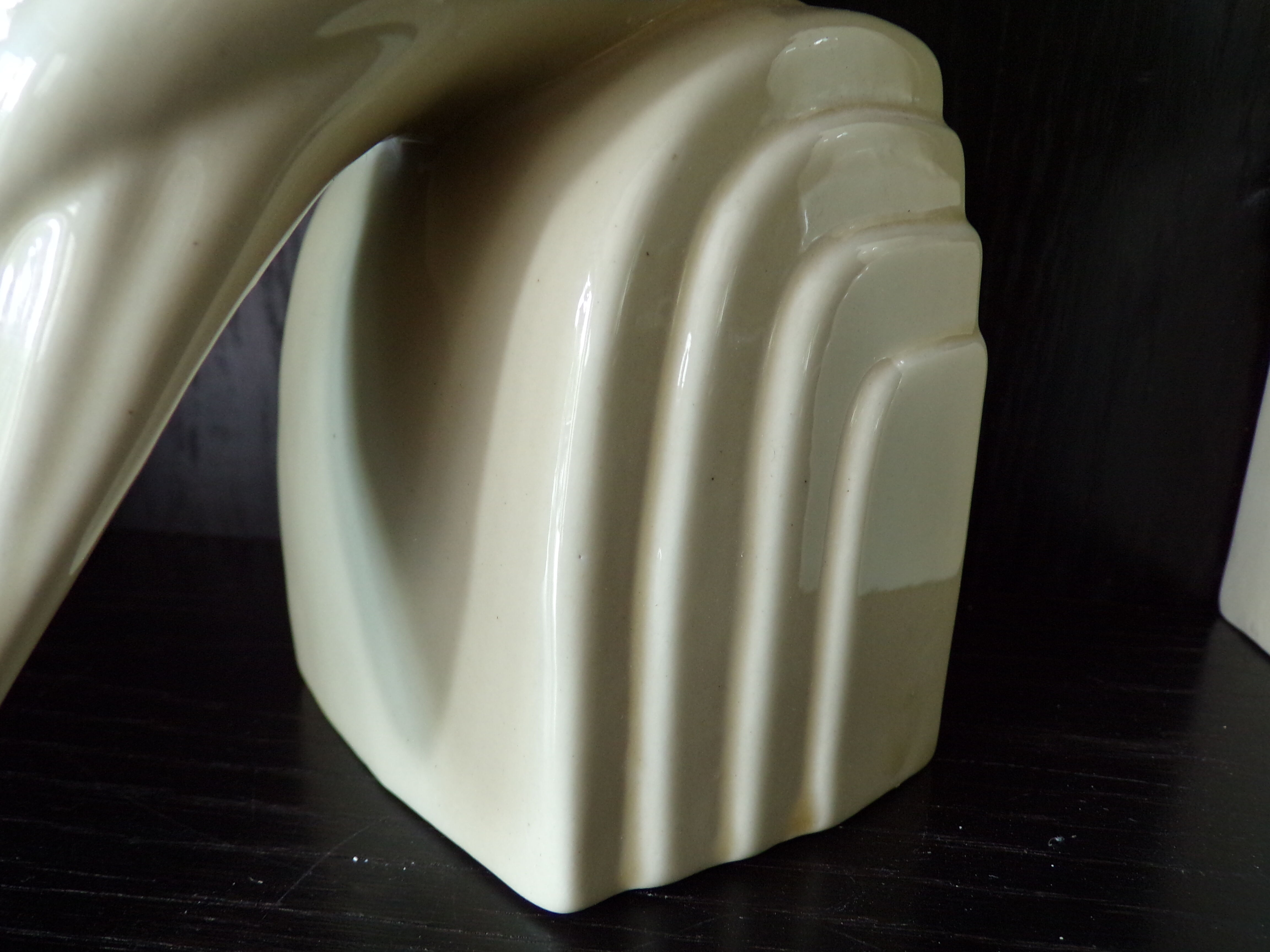 Pair of ceramic parrot bookends