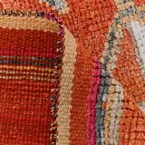 3x11 Red & Pink Super Soft Vintage Runner Rug, 98x335Cm