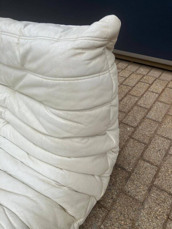 100% authentieke Ligne Roset Togo 1zit licht beige leder ‘87