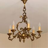 Bronze chandelier with 6 branches