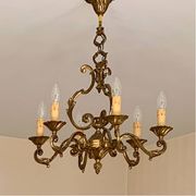 Bronze chandelier with 6 branches