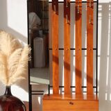 Vestiaire d’entrée vintage – Meuble à patères, miroir et rangements