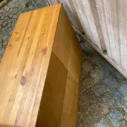 4-Drawer Chest in Solid Pine — Scandinavian / Chalet Style 1980