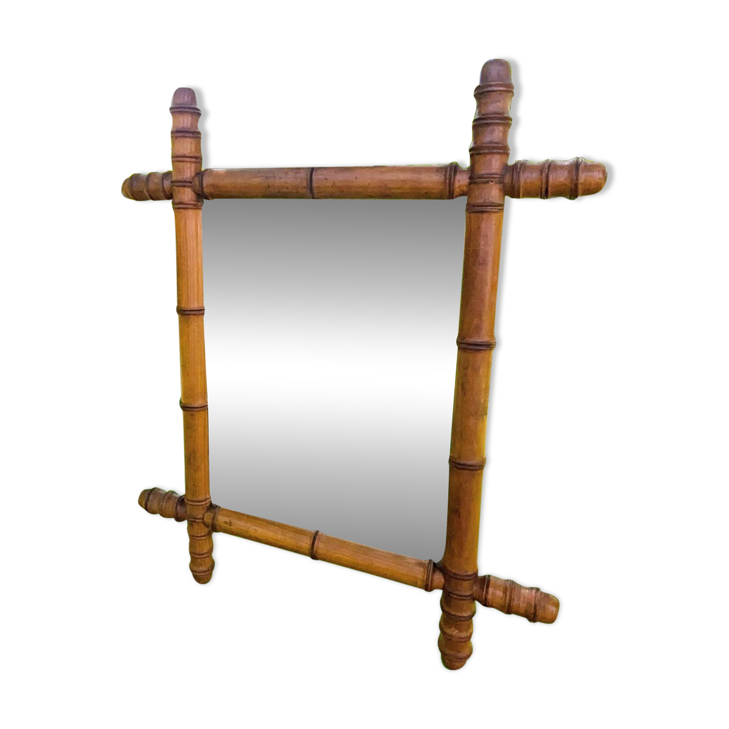 Antique wall mirror bamboo style Art Deco 1900