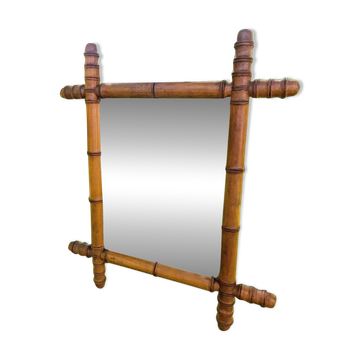 Antique wall mirror bamboo style Art Deco 1900