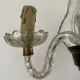 Applique italienne double en verre  et miroir, années 50
