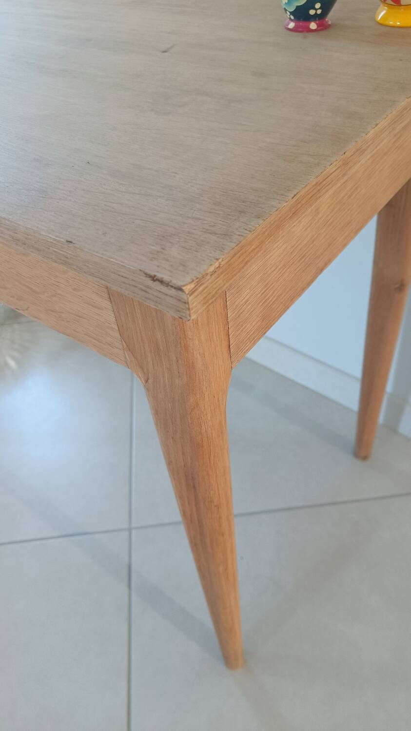 Raw wood desk, 1960s