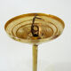 Old 3-branched chandelier, brass and chiseled glass tubes, 60s