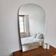 Grand miroir arche biseauté vintage