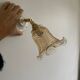 Wall light with vintage tulip