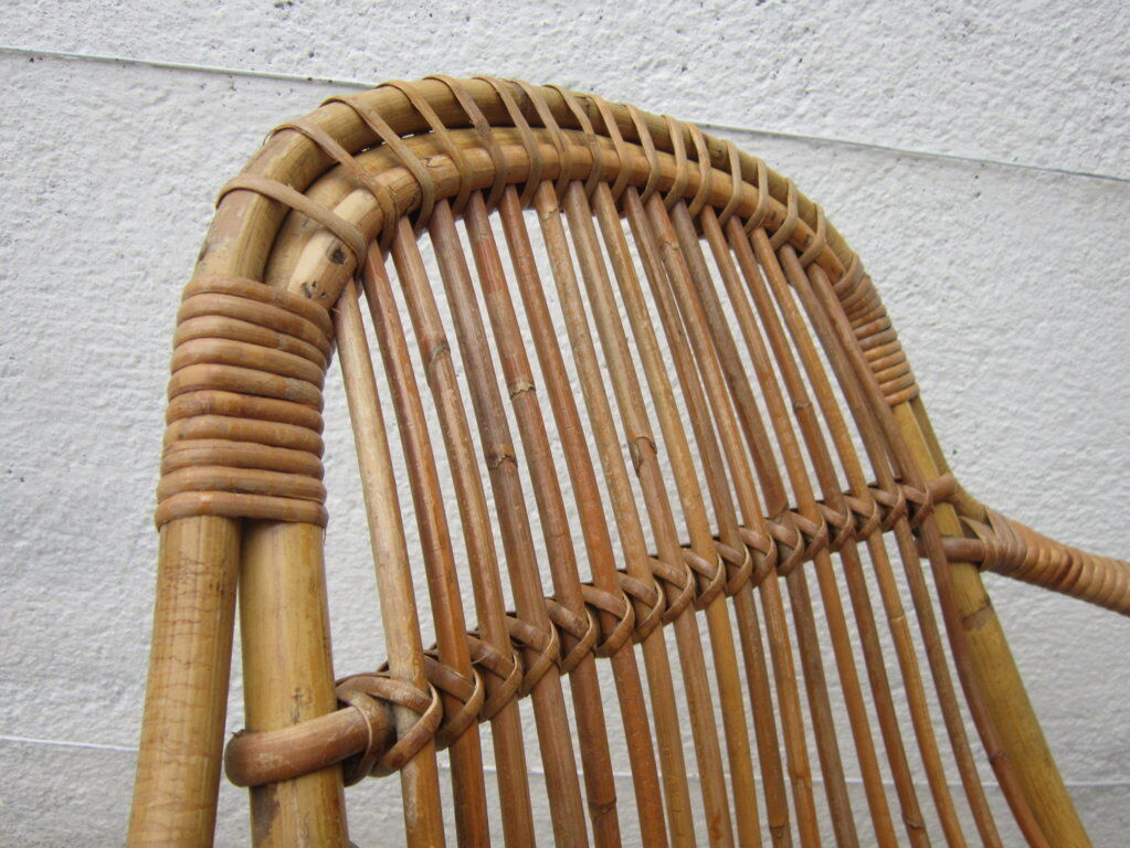 Rattan armchair 60s