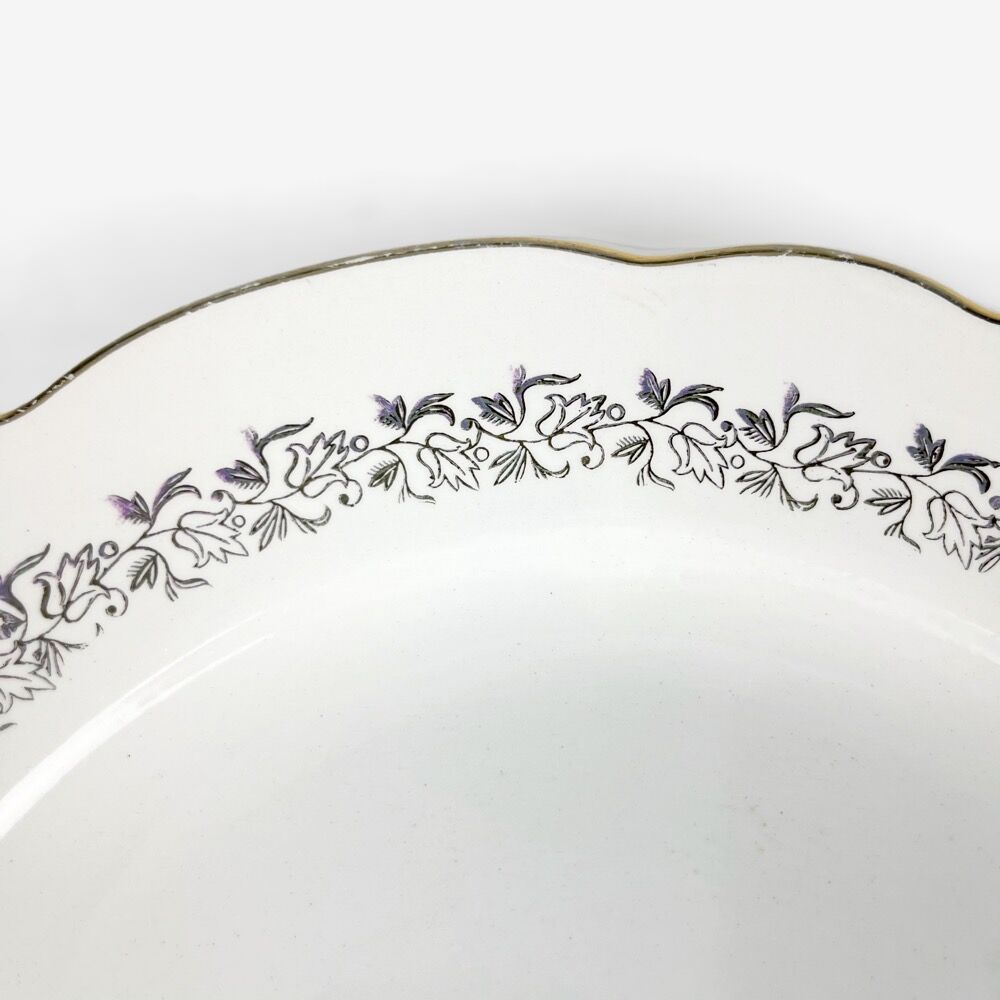 Six Plates Sarreguemines with scalloped edges