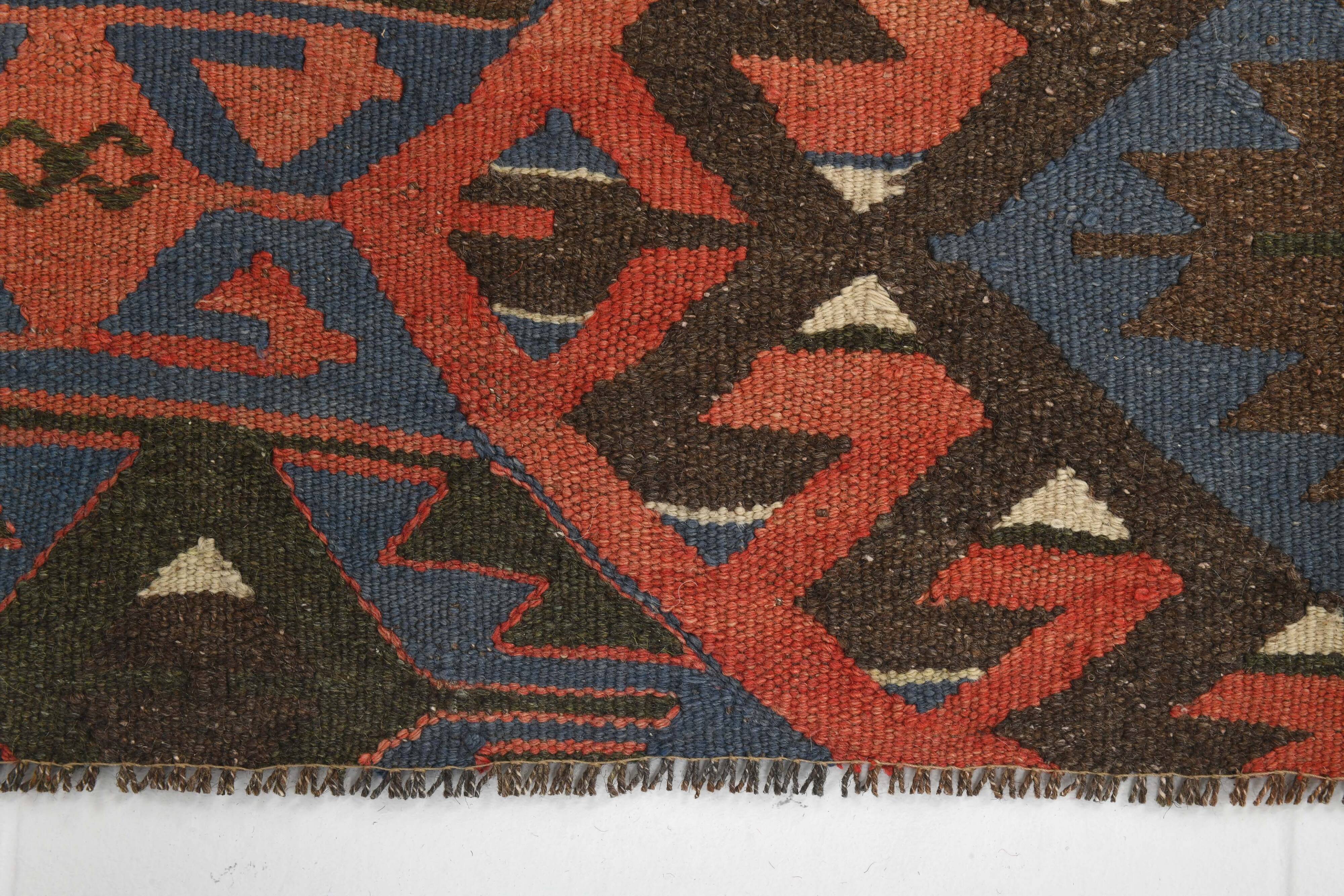 Blue & Brown Vintage Kilim Rug 158x275Cm SK 35367
