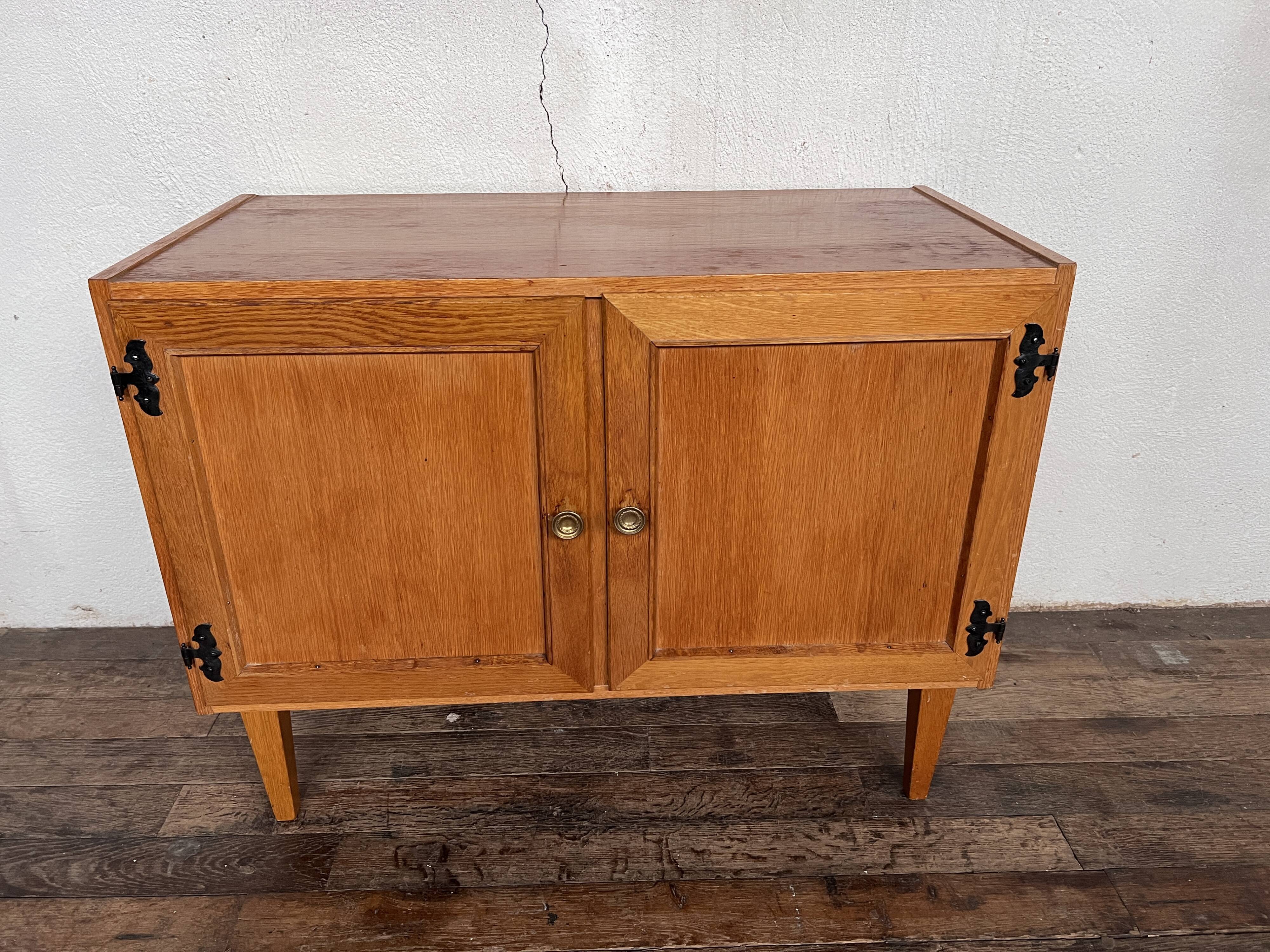 Vintage sideboard in light oak 1960