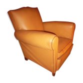 Fauteuil club art déco de 1940 en skaï