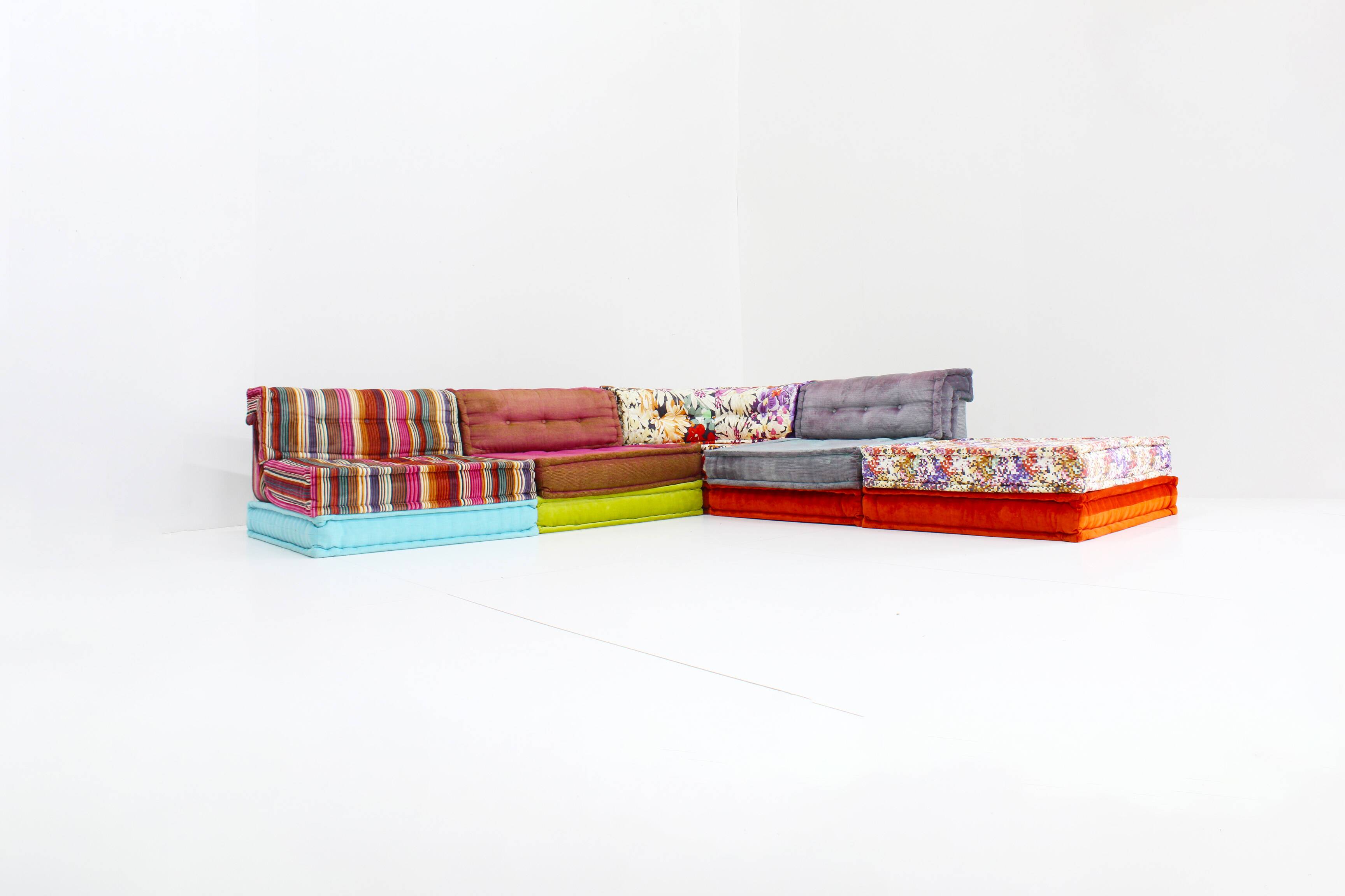 Roche Bobois Mah Jong sofa Missoni fabric design by Hans Hopfer , set of 14