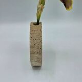 Vintage travertine vase Italy Fratelli Manelli