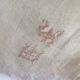 6 old damask linen napkins with a monogram