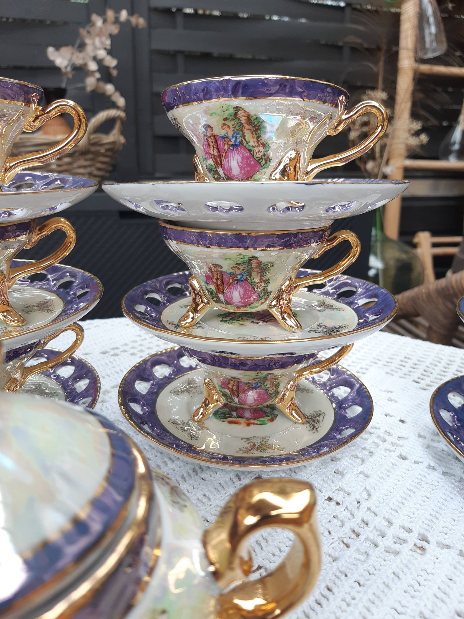 Vintage porcelain café service