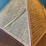 Suspension in wicker fabric canework