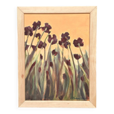 Original Contemporary Swedish Oil on Panel - 'Flowers' by Martina Möller - Signed - Framed