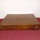 Old mahogany game box with bone tokens, XIXth century