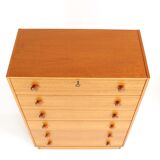 Chest of drawers six teak drawers