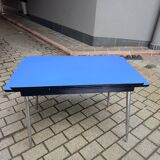Blue formica table