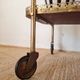 Vintage 1950s dessert bar - Gold metal and wood formica trays