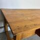 Antique solid wood farmhouse table with 2 drawers