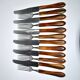 SOLINGEN Lot of 12 cheese cutlery Antique knives with horn handles and steel blades