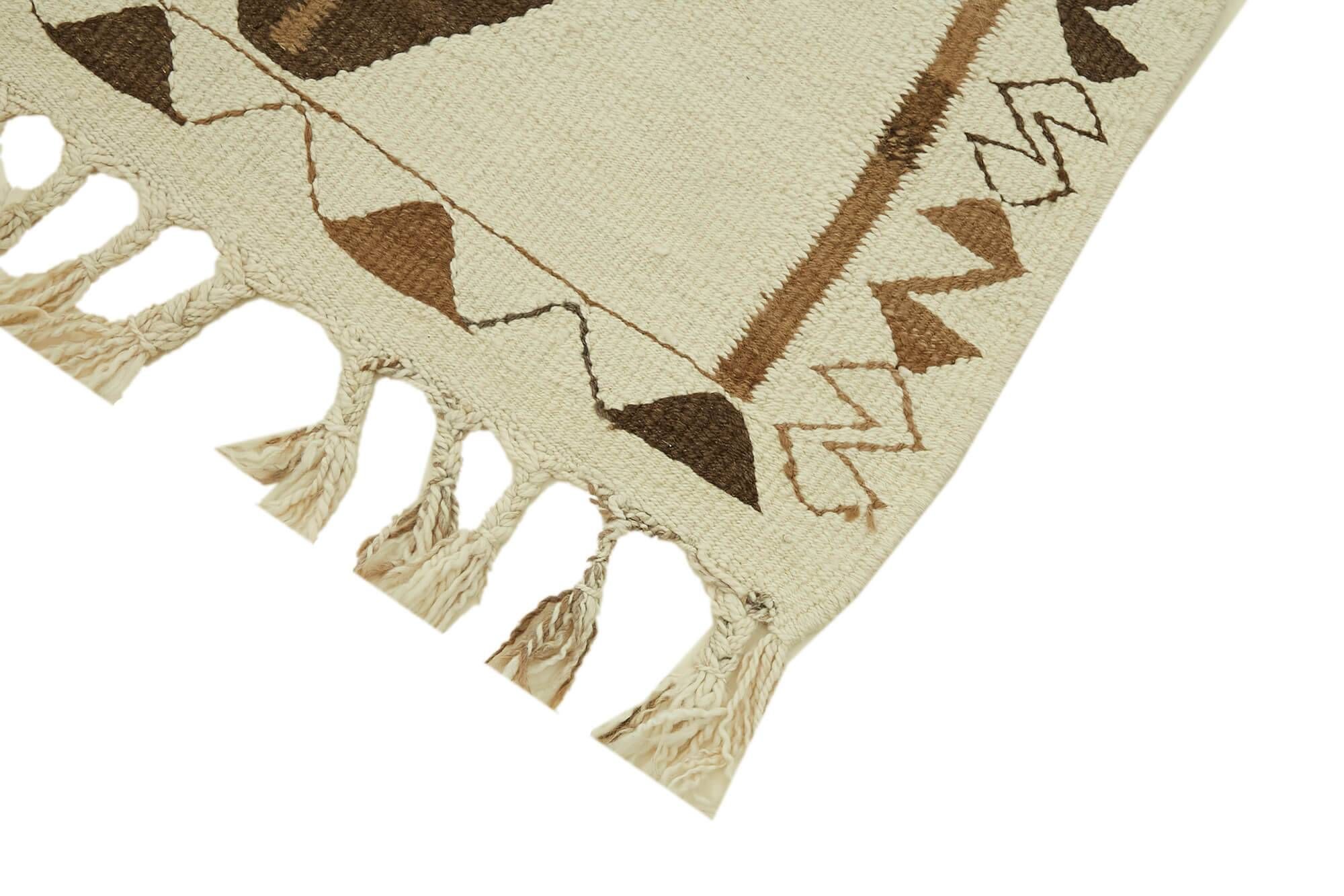 Turkish Handwoven Vintage Herki Kilim 96 cm x 290 cm