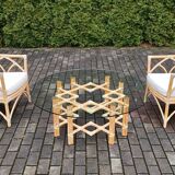 Table & Chairs by McGuire, 1980s