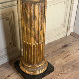 Pair of carved wooden columns in the Louis XVI style, The Crystal Staircase, circa 1880.