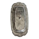 Vintage silver-plated metal butter dish in rococo style - Glass compartment - Coutea