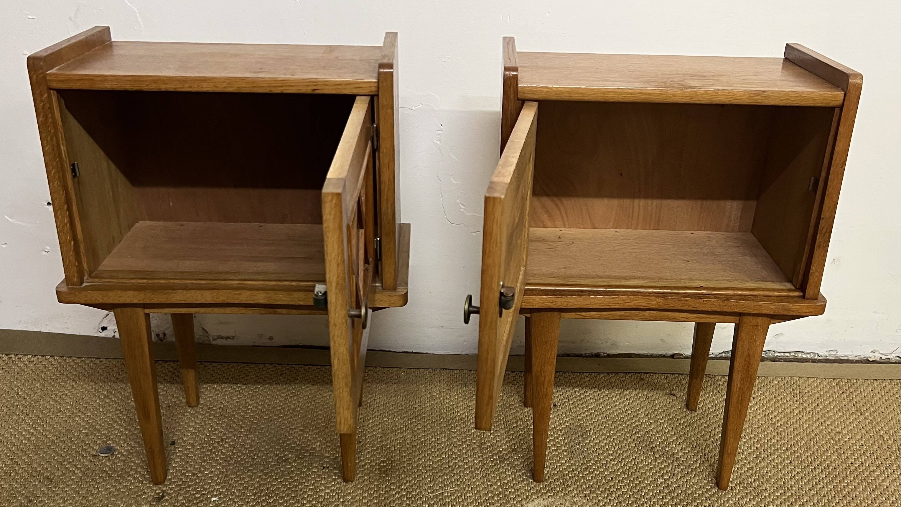 Pair of Vintage Bedside Tables Scandinavian Style 50s Vintage