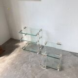Glass and Plexiglas consoles from the 80s