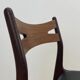 Chaise en teck rembourrée, années 1960