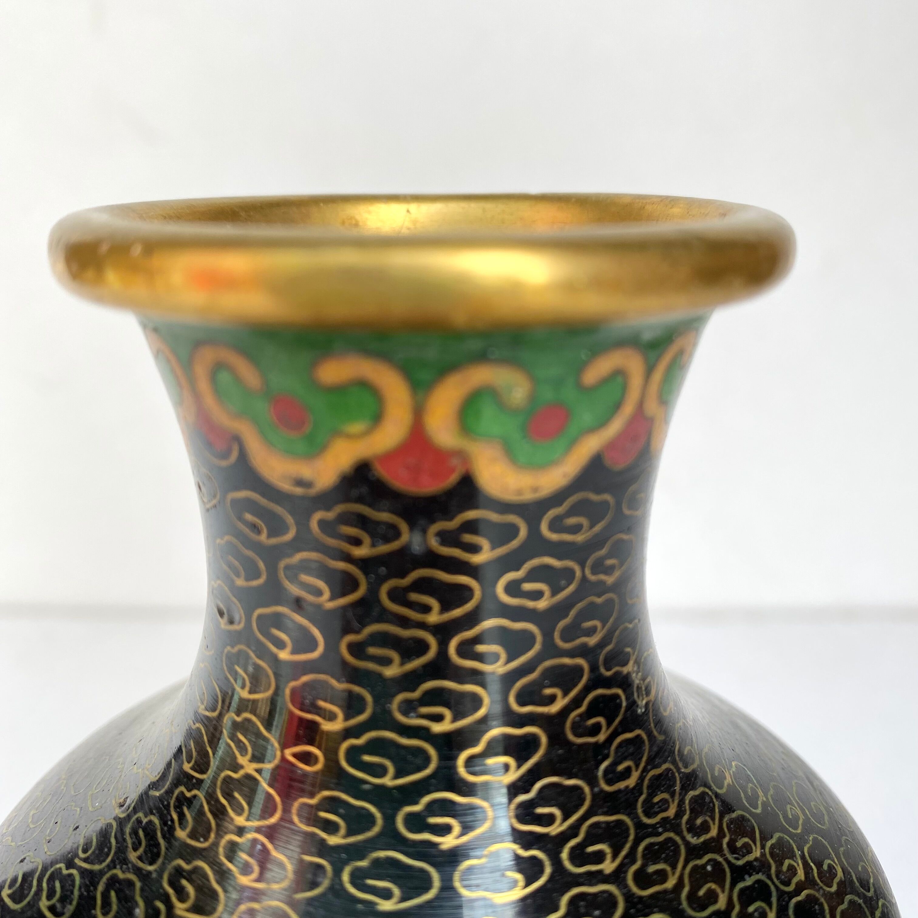 Asian cloisonné vase