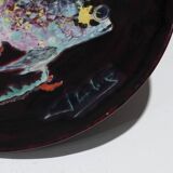 Coupe poisson en céramique émaillée, 1950s