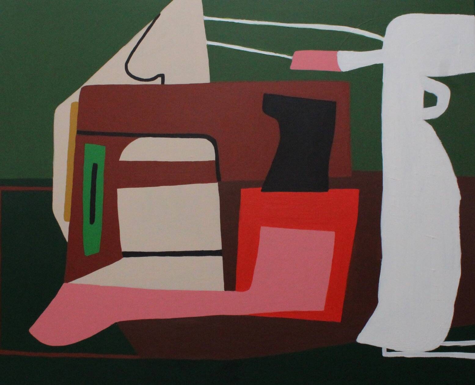Original abstract geometric coloured painting NO2.