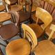 set of 20 mismatched bentwood vintage restaurant bistro chairs