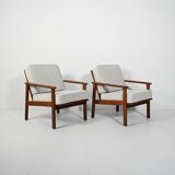 Pair of Danish teak armchairs