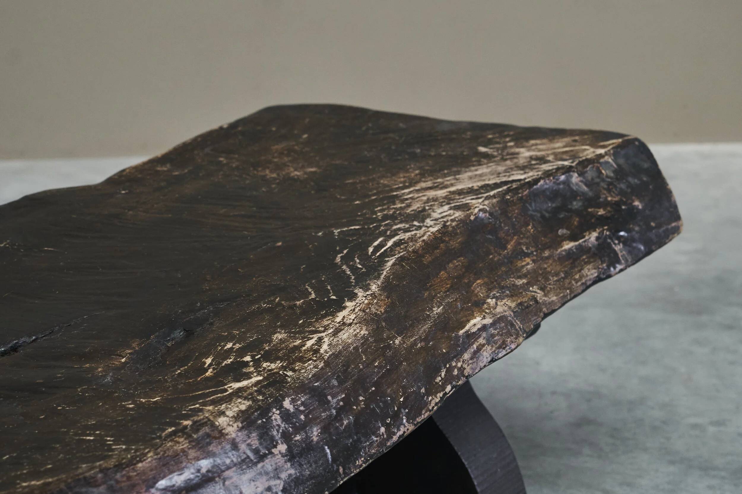 Sculptural coffee table in solid wood with natural edges, Europe, 1960s.