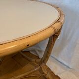 Table ronde en rotin